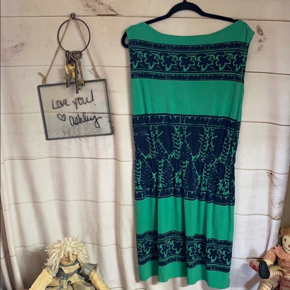 Rachel Rachel Roy; Green & Blue; Midi; Dress; L - Picture 3 of 8